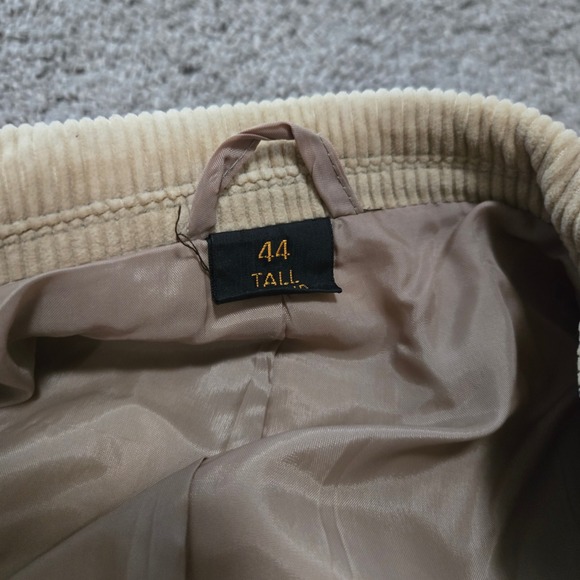 Vintage Sears The Mens Store Corduroy Blazer Jacket Mens‎ 44 Tall Tan - Picture 7 of 8